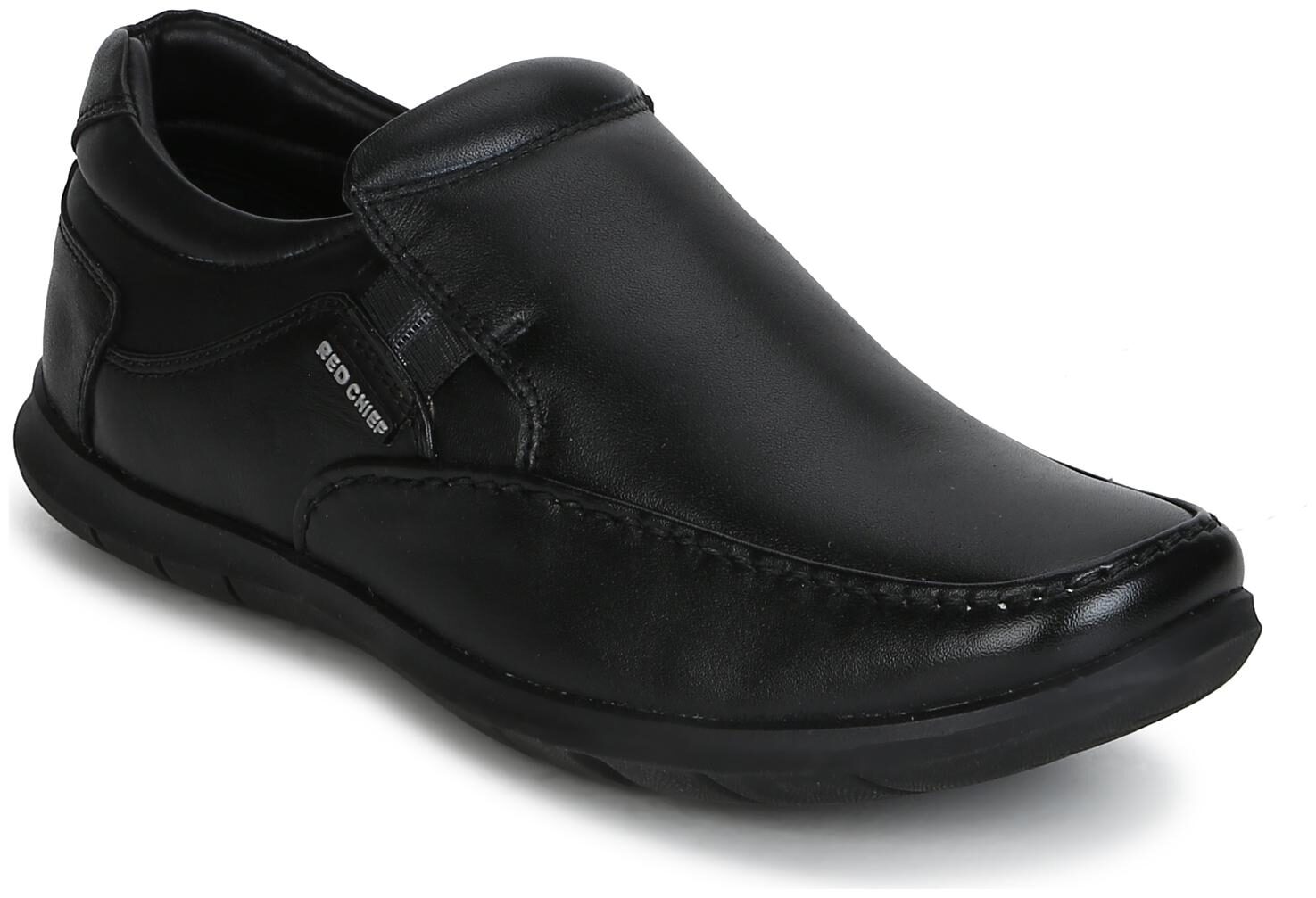 

Red Chief Men Black Slip-On Formal Shoes - RC12003 001 - RC12003