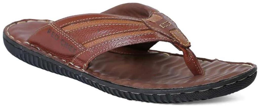 

Red Chief Men s Tan Casual Leather Slipper (RC392 006)