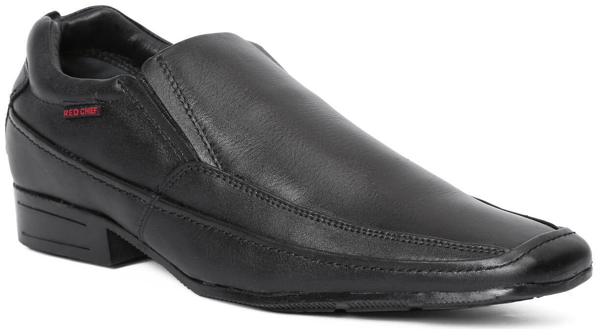 

Red Chief Men Black Slip-On Formal Shoes - RC6007 001 - RC6007