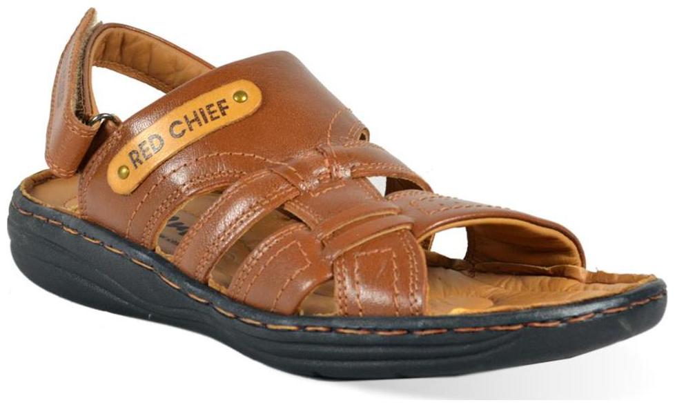 

Red Chief Men s Tan Casual Leather Sandal (RC1083 287)