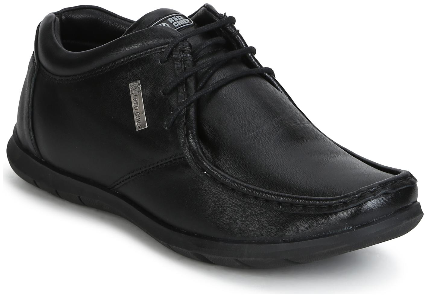 

Red Chief Men Black Derby Formal Shoes - RC12006 001 - RC12006