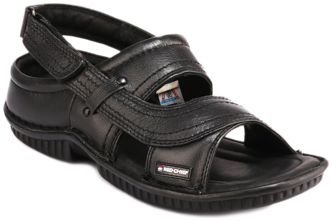 

Red Chief Men Black Sandals
