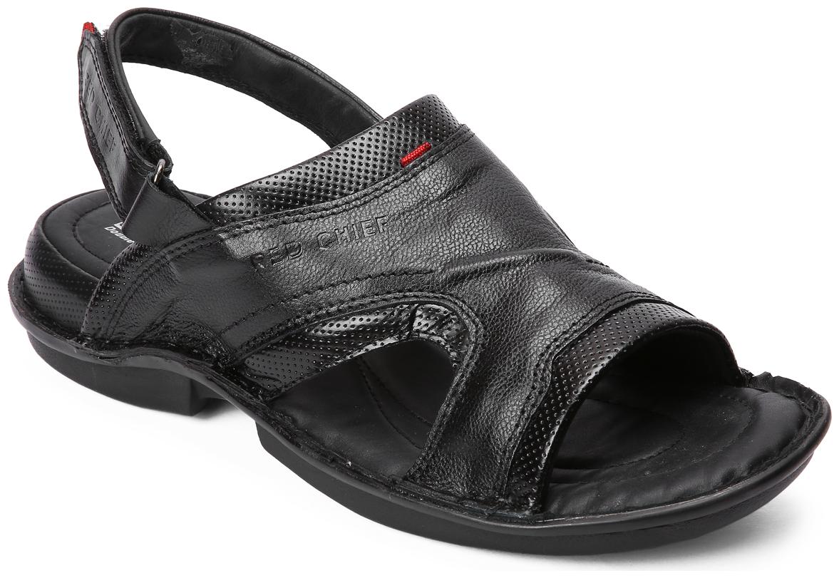 

Red Chief Men Black Sandals