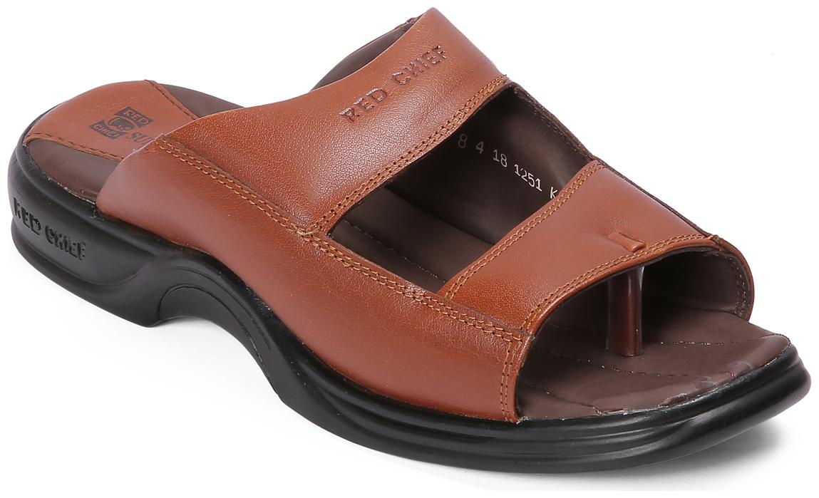 

Red Chief Men Brown Outdoor Slippers