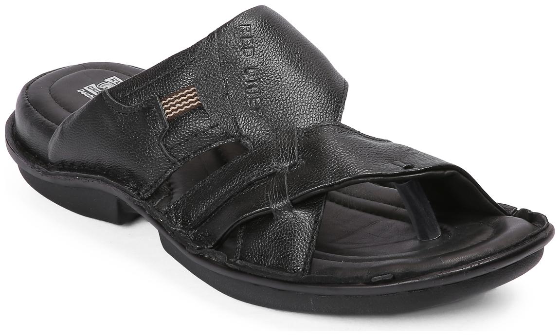 

Red Chief Men Black Outdoor Slippers