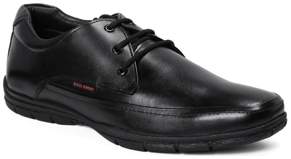 

Red Chief Men s Black Formal Leather Shoes (RC3454 001)