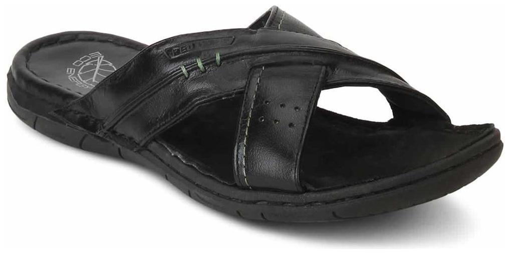 

Red Chief Men Black Sliders - 1 Pair