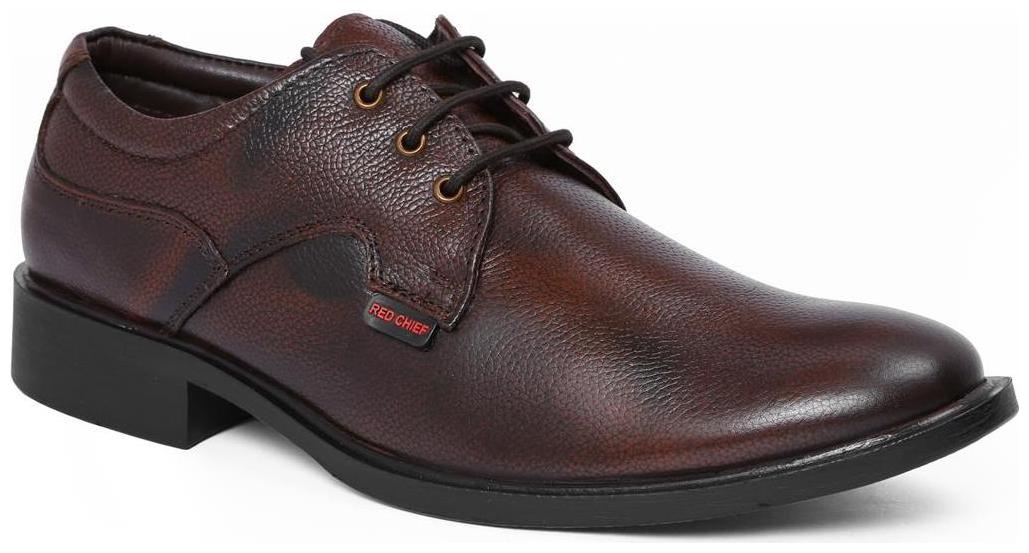 

Red Chief Men Brown Derby Formal Shoes