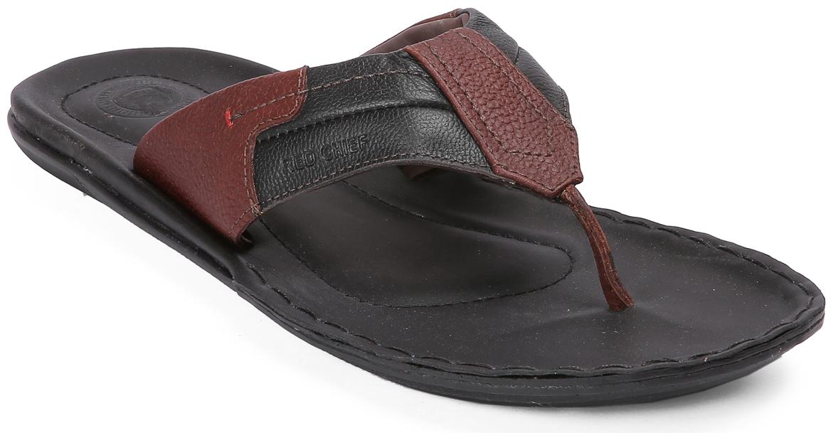 

Red Chief Men Black Outdoor Slippers