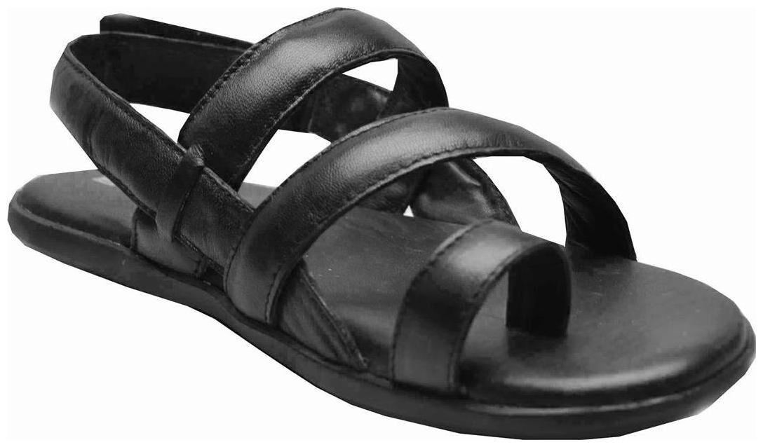 

Red Chief Men s Black Formal Leather Sandal (RC611 001)