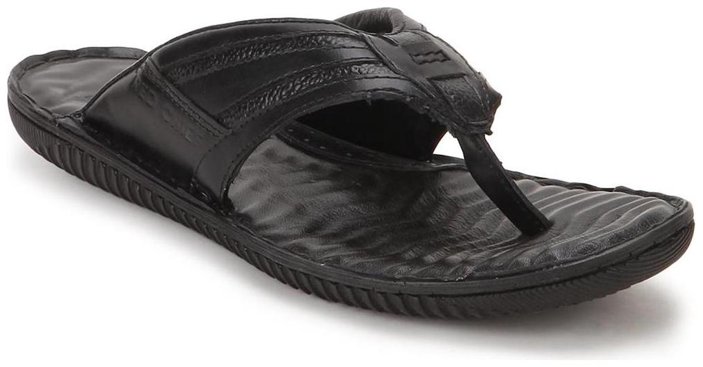 

Red Chief Men s Black Casual Leather Slipper (RC392 001)