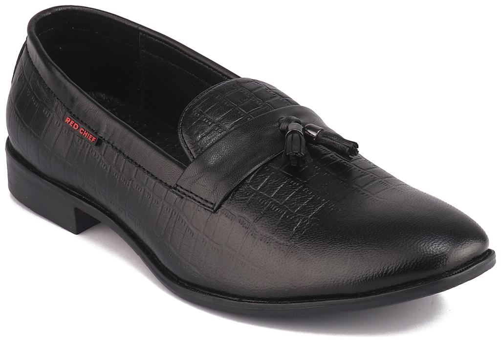 

Red Chief Men Black Slip-On Formal Shoes - RC3651
