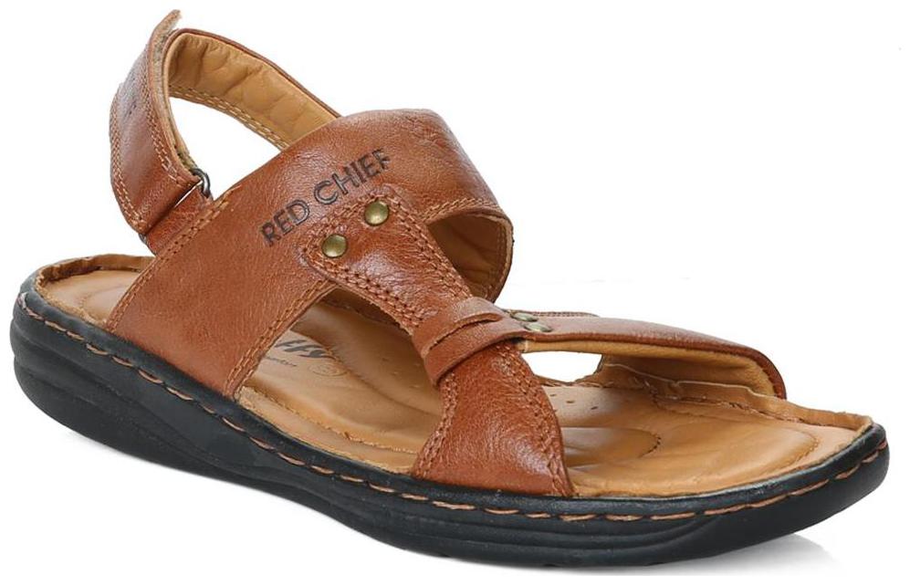 

Red Chief Men s Tan Casual Leather Sandal (RC1084 287)