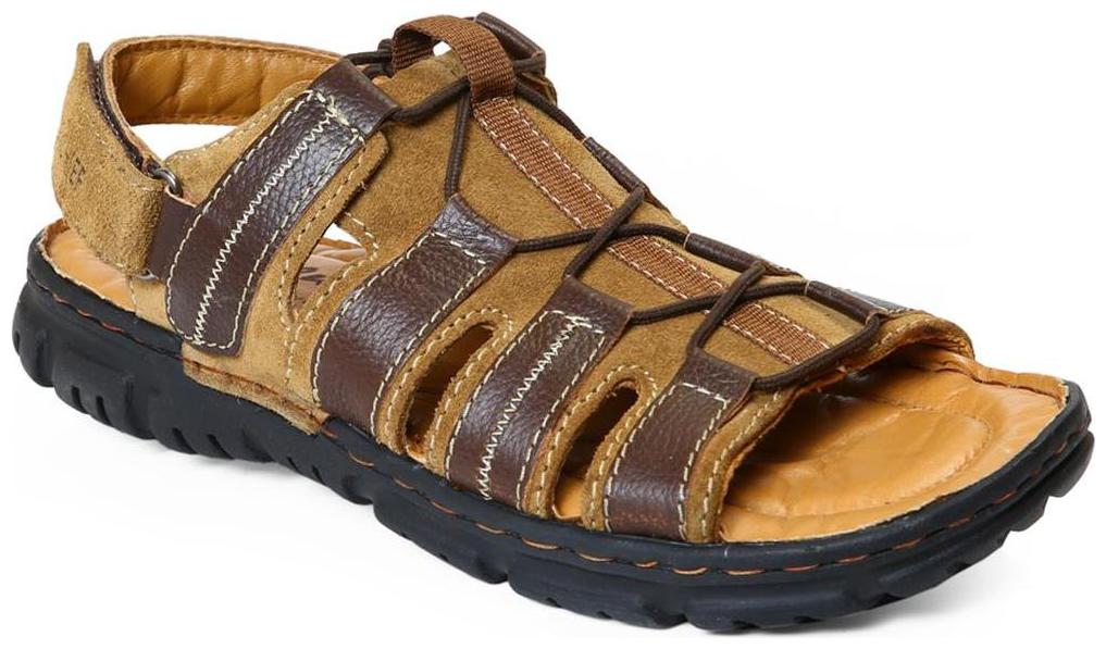 

Red Chief Men s Brown Casual Leather Sandal (RC692 003)