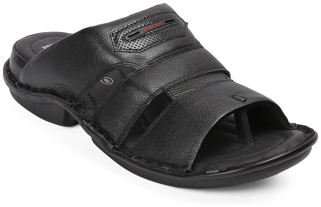 

Red Chief Men Black Outdoor Slippers