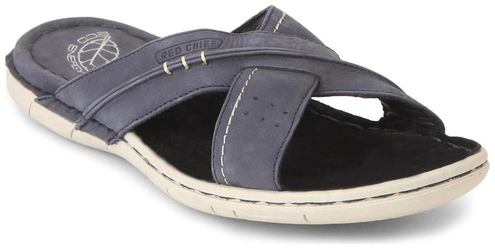

Red Chief Men s Blue Casual Leather Slipper (RC781 201)