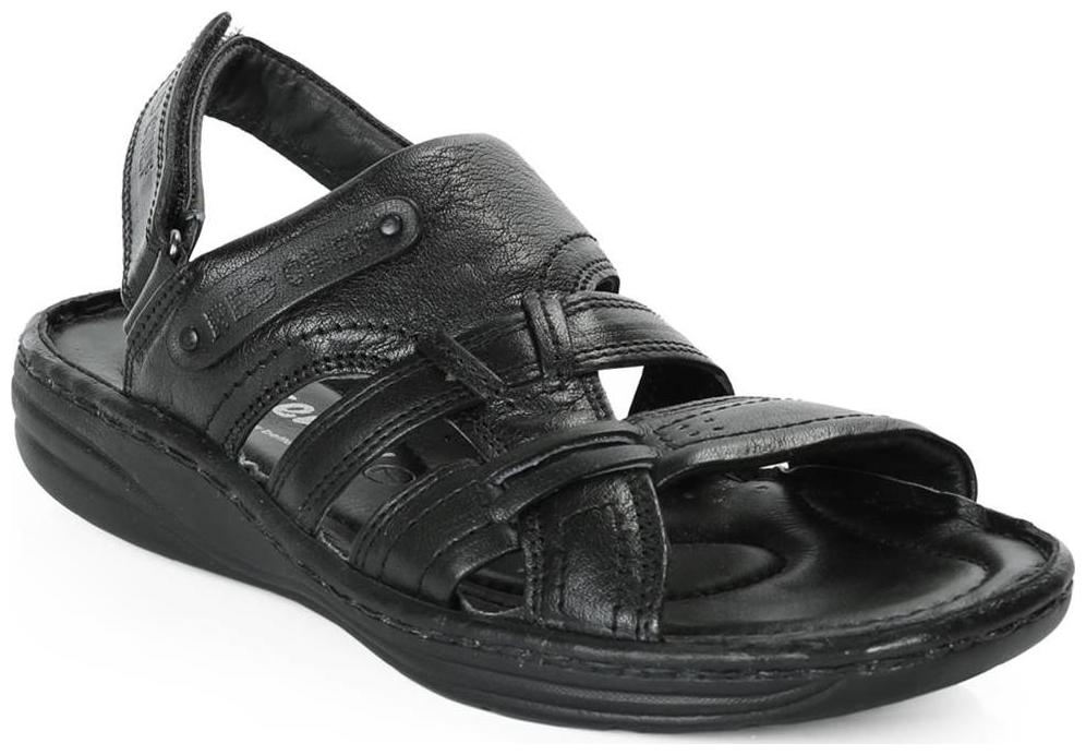 

Red Chief Men s Black Casual Leather Sandal (RC1083 001)