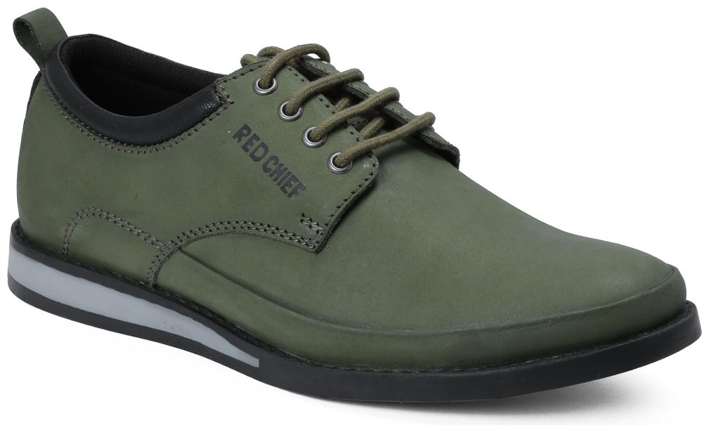 

Red Chief Men s Green Casual Leather Shoes Rc3485 014