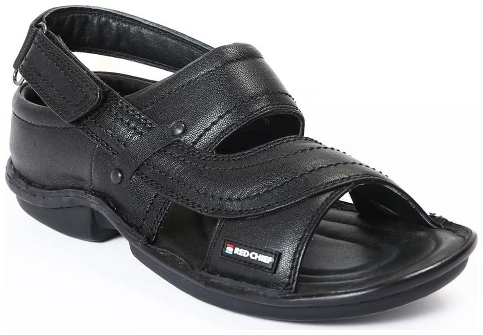 

Red Chief Men s Black Casual Leather Sandal Rc0247 001
