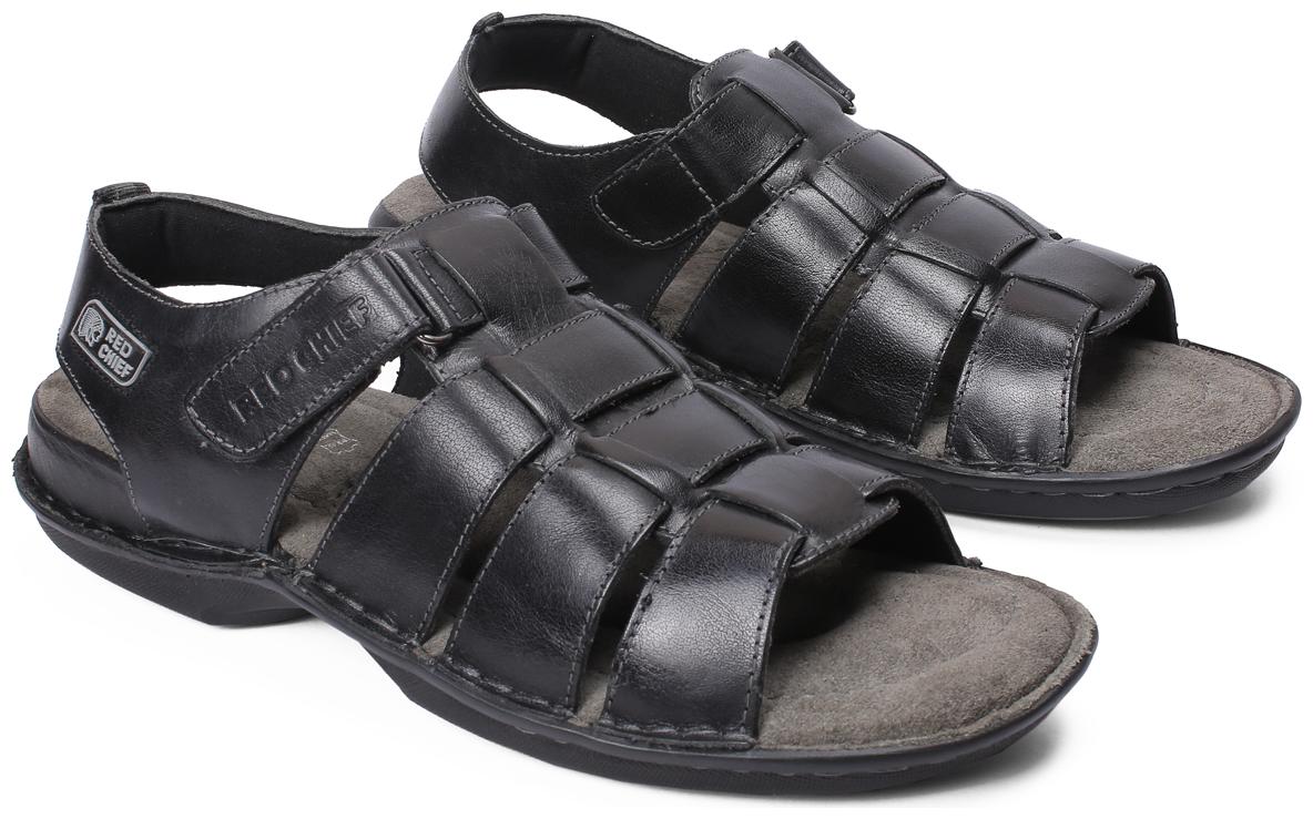 

Red Chief Men Black Sandals