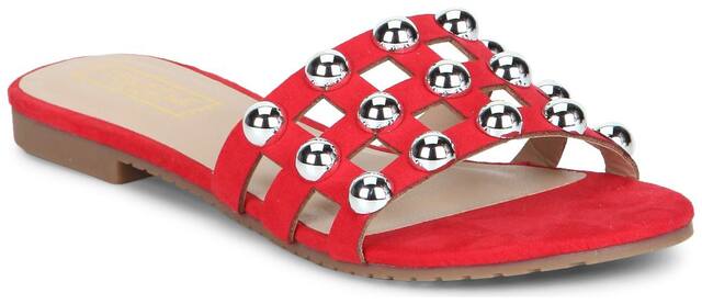 Truffle Collection Sliders For Women ( Red )