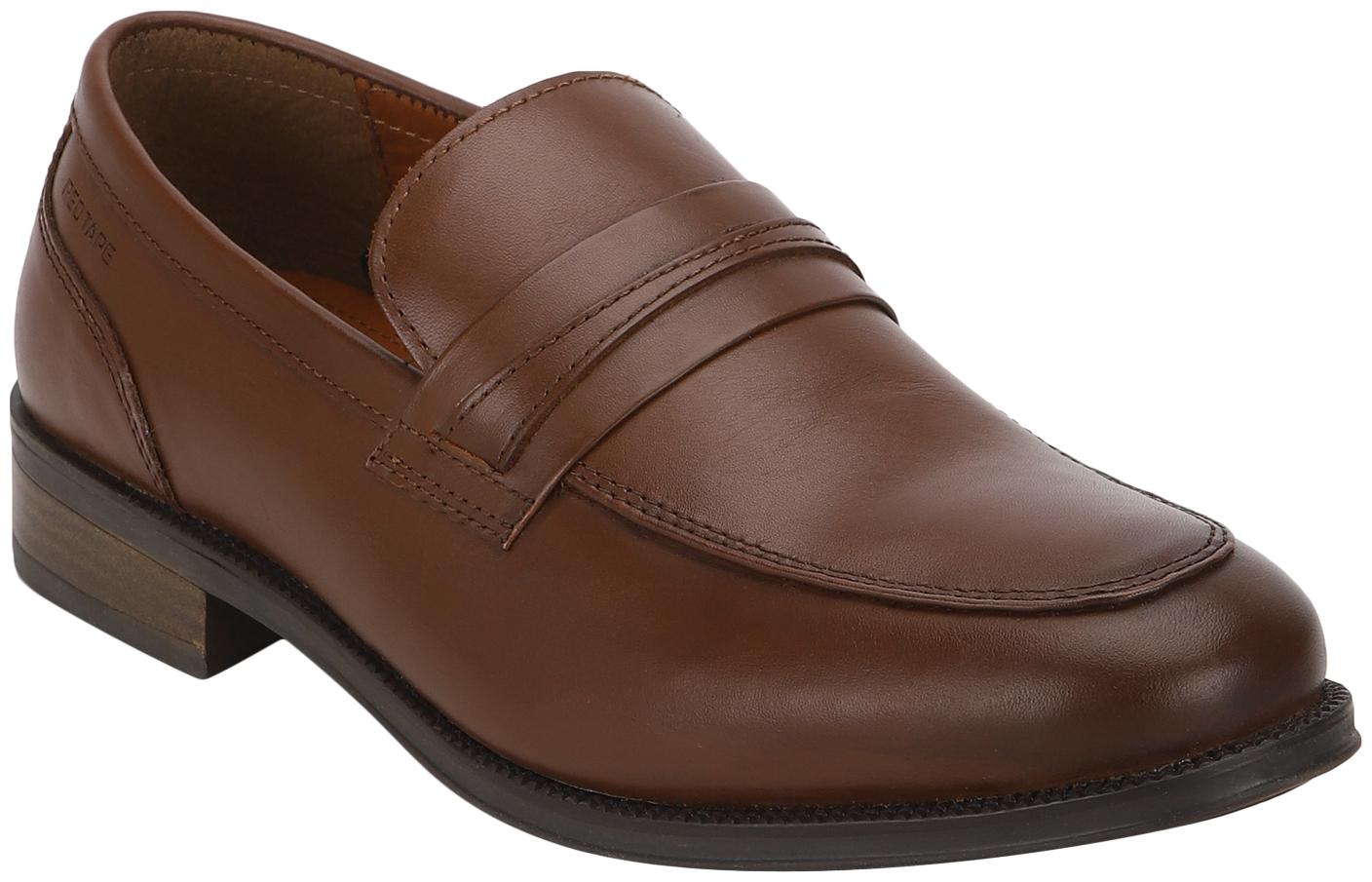 

Red Tape Men Brown Slip-On Formal Shoes - MOCCASINS - RTE1696