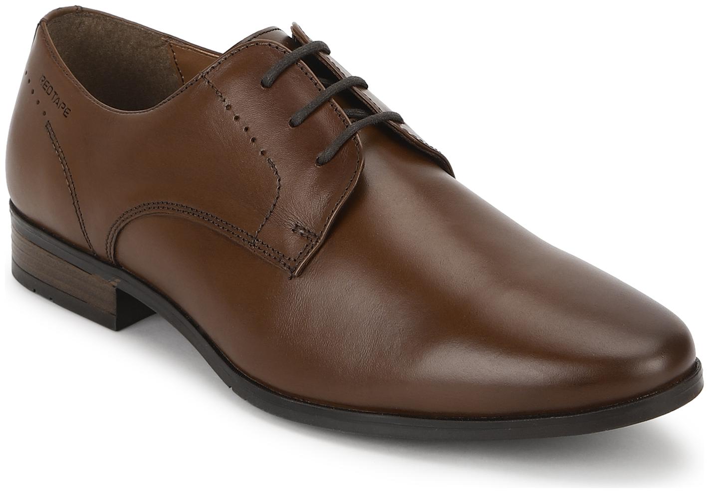 

Red Tape Men Tan Derby Formal Shoes