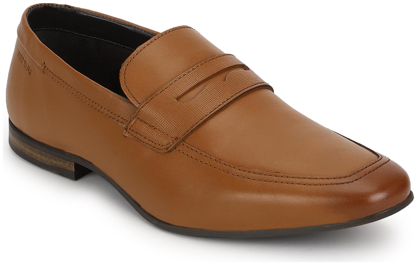 

Red Tape Men Tan Slip-On Formal Shoes