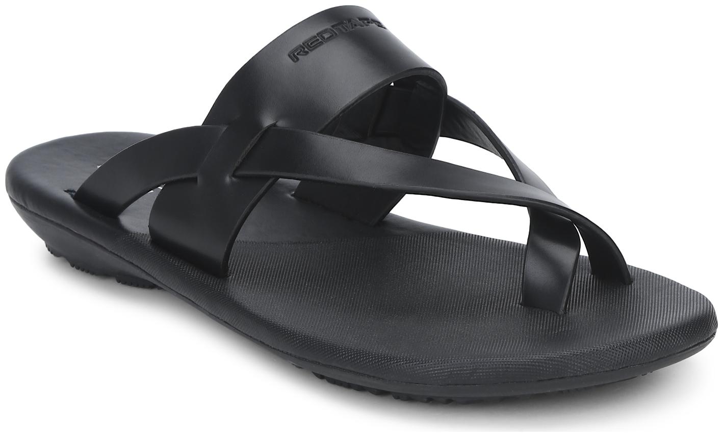 

Red Tape Men Black Slippers