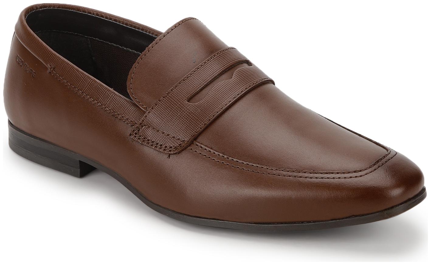 

Red Tape Men Brown Slip-On Formal Shoes - RTE288