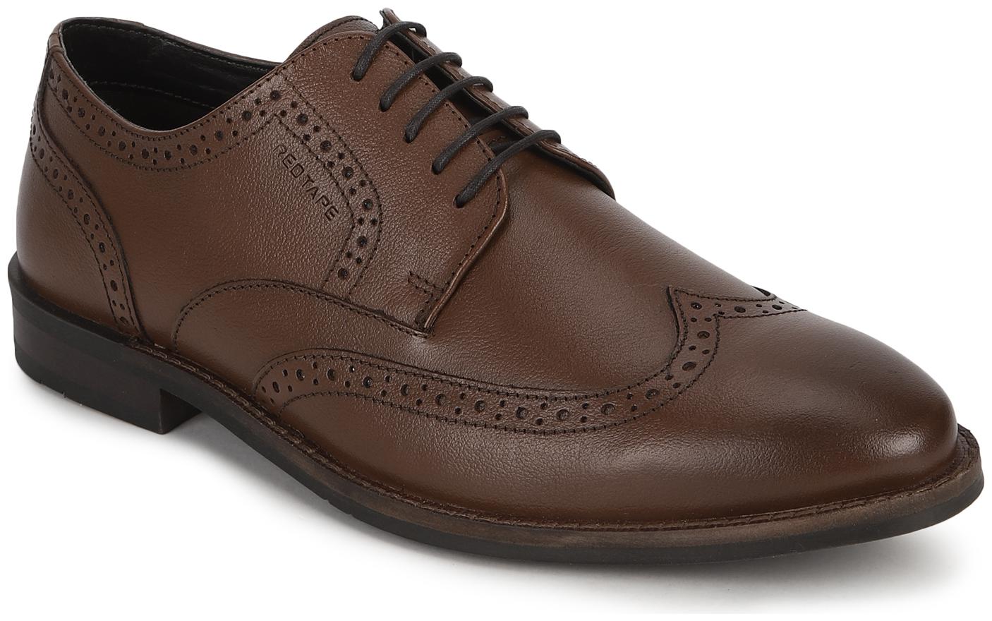

Red Tape Men Brown Derby Formal Shoes - RTE263