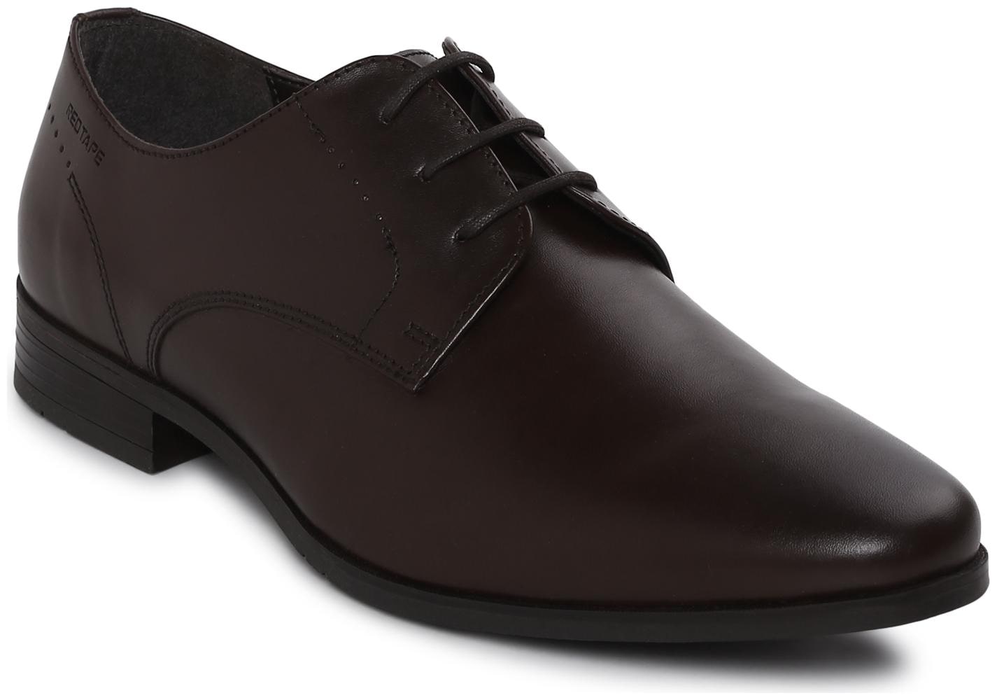 

Red Tape Men Brown Derby Formal Shoes