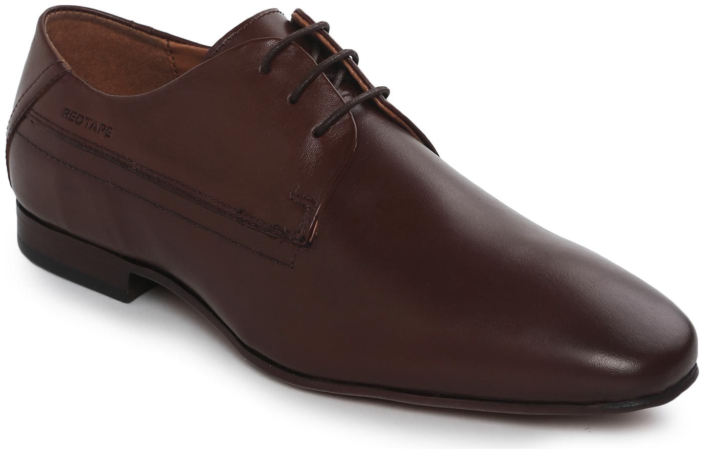 

Red Tape Men Brown Derby Formal Shoes - RTE2093