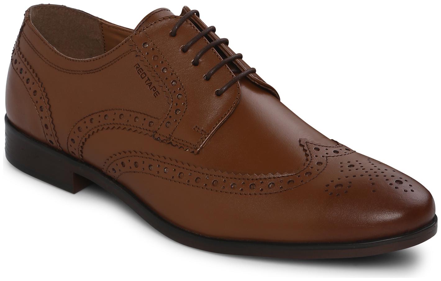 

Red Tape Men Tan Derby Formal Shoes - RTE2043