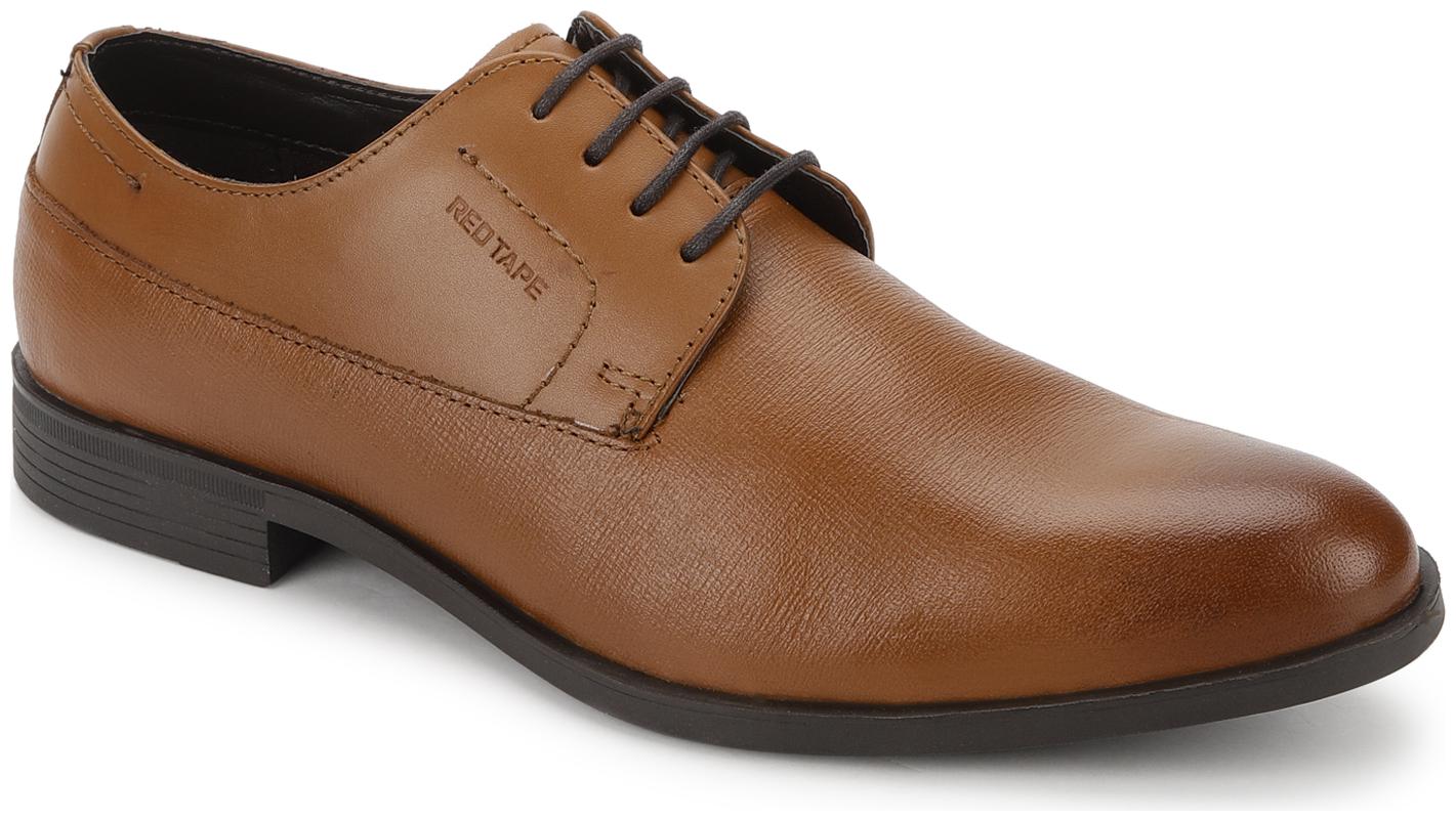 

Red Tape Men Tan Derby Formal Shoes - RTE313