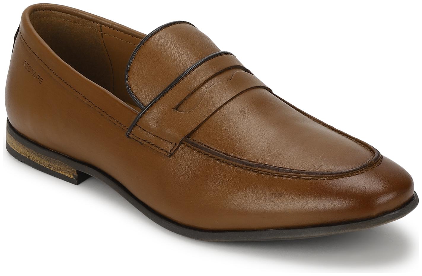 

Red Tape Men Tan Slip-On Formal Shoes - RTE2223