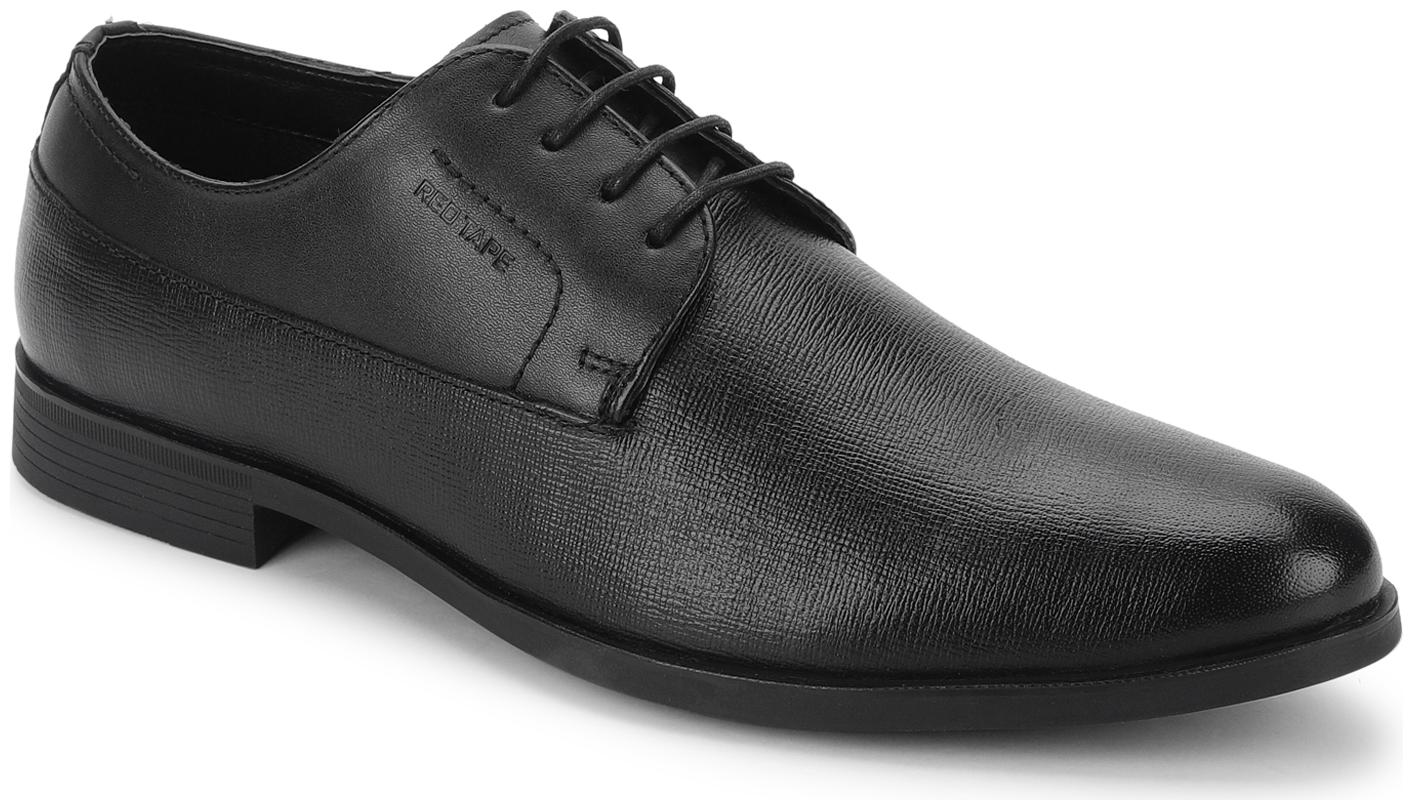 

Red Tape Men Black Derby Formal Shoes - RTE313