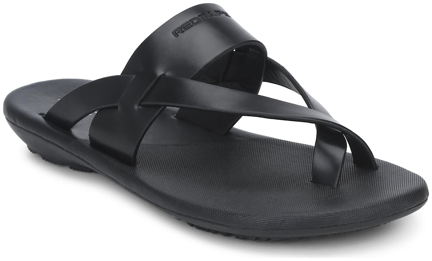

Red Tape Men Black Slippers