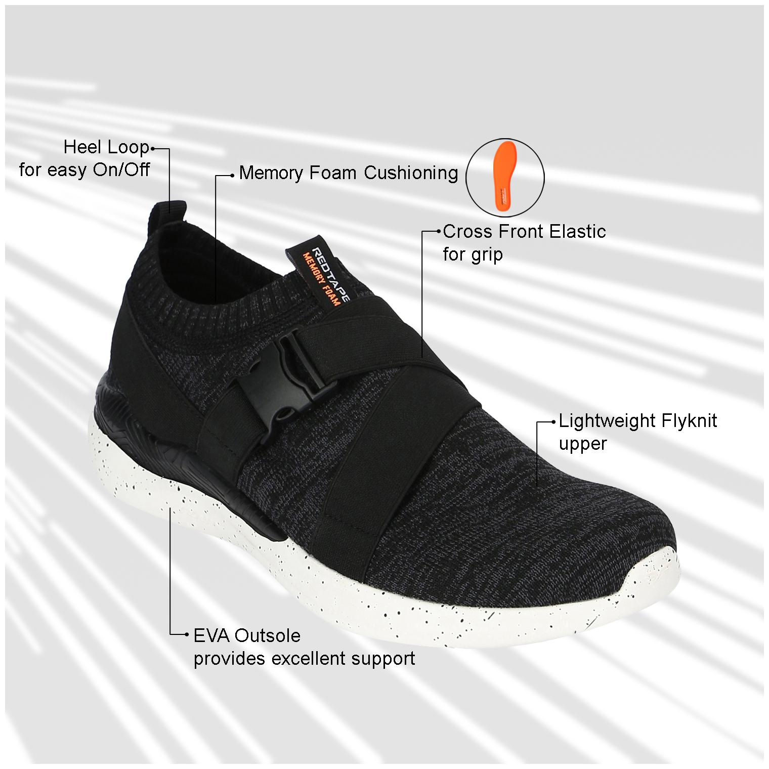 

Red Tape Men Walking Shoes ( Black )