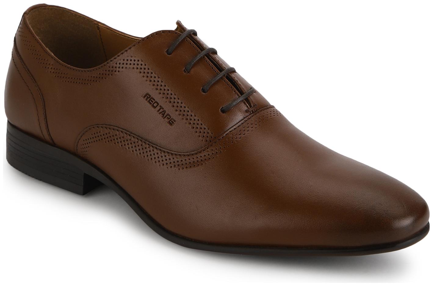 

Red Tape Men Brown Oxford Formal Shoes