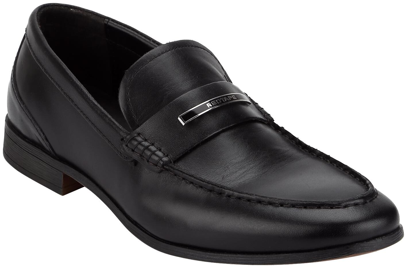 

Red Tape Men Black Slip-On Formal Shoes - RTS1113