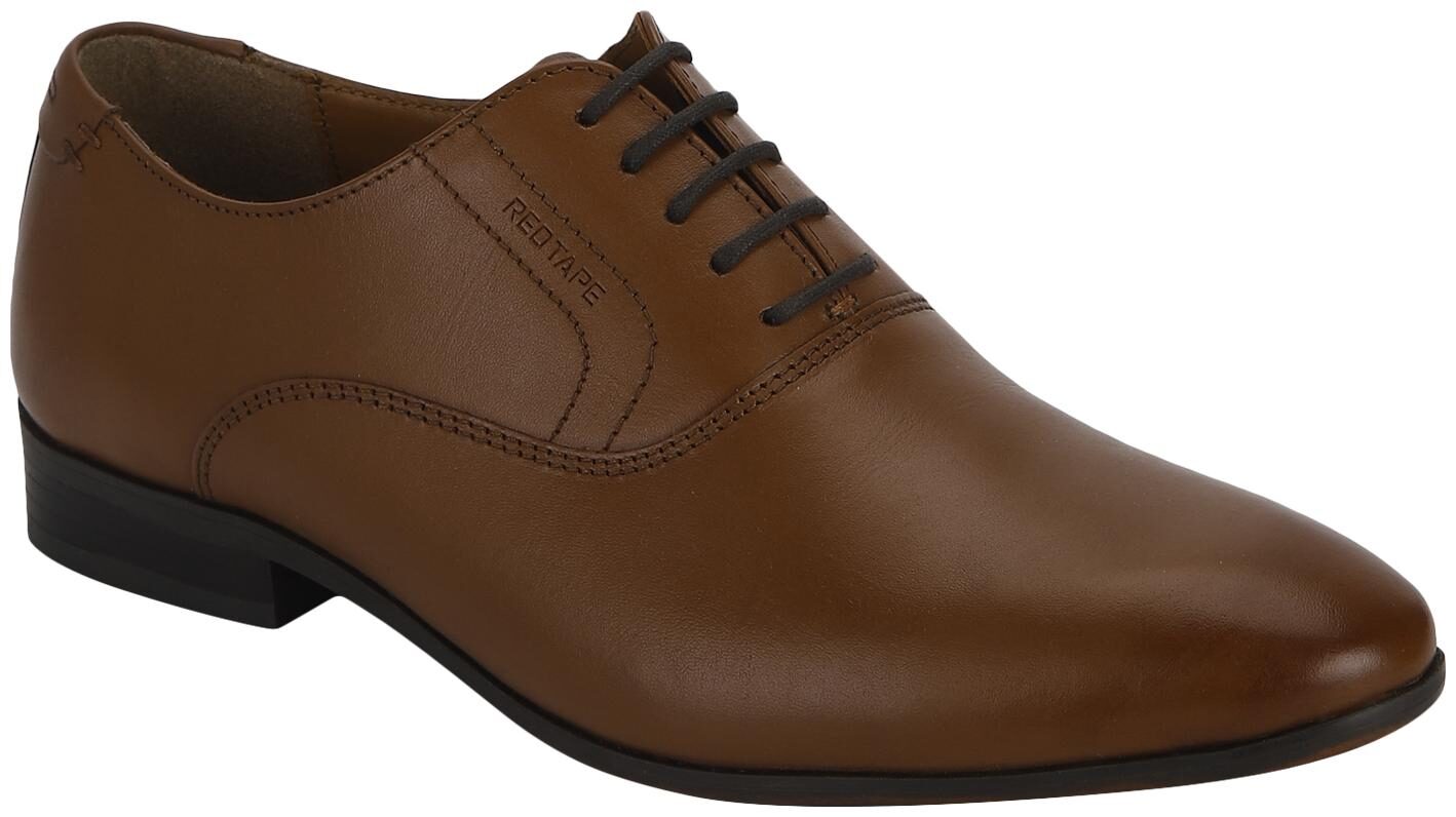 

Red Tape Men Tan Oxford Formal Shoes - OXFORD - RTE1943