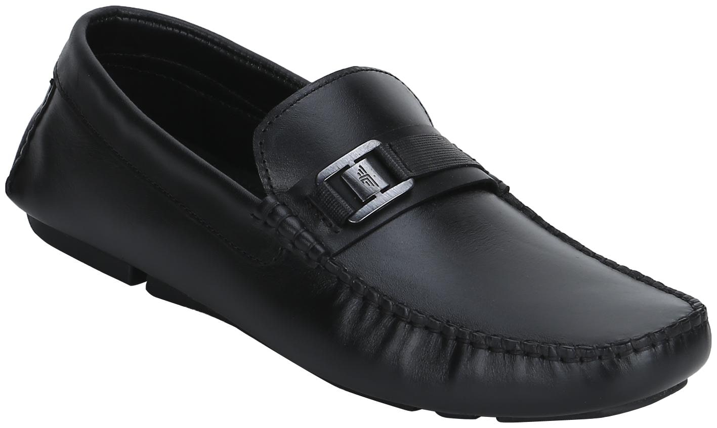 

Red Tape Men Black Slip-On Formal Shoes - RTE146