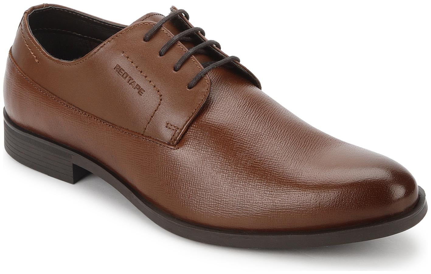 

Red Tape Men Brown Derby Formal Shoes - RTE313