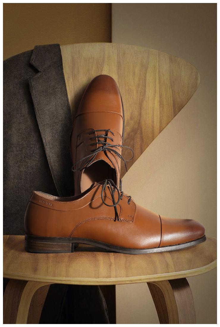 

Red Tape Men Tan Derby Formal Shoes - RTE300