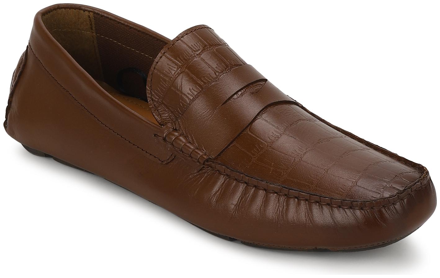 

Red Tape Men Brown Slip-On Formal Shoes - RTE2182