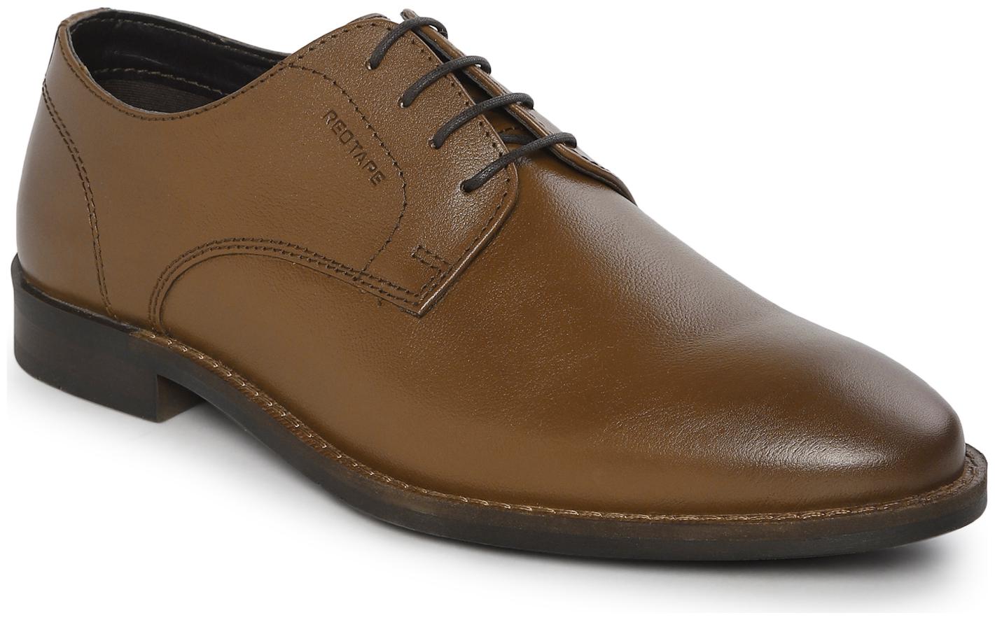 

Red Tape Men Tan Derby Formal Shoes