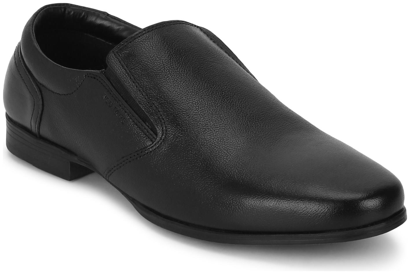 

Red Tape Men Black Slip-On Formal Shoes - RTE269
