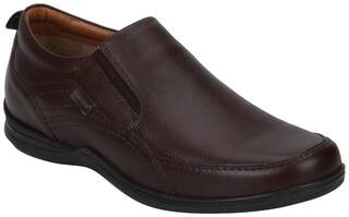 Red Tape Slip-On Formal Shoes For Men ( BROWN )