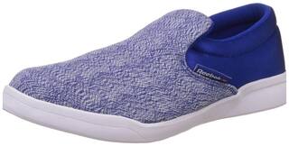 Reebok Classics Men's Court Slip On Blue and White Loafers and Mocassins